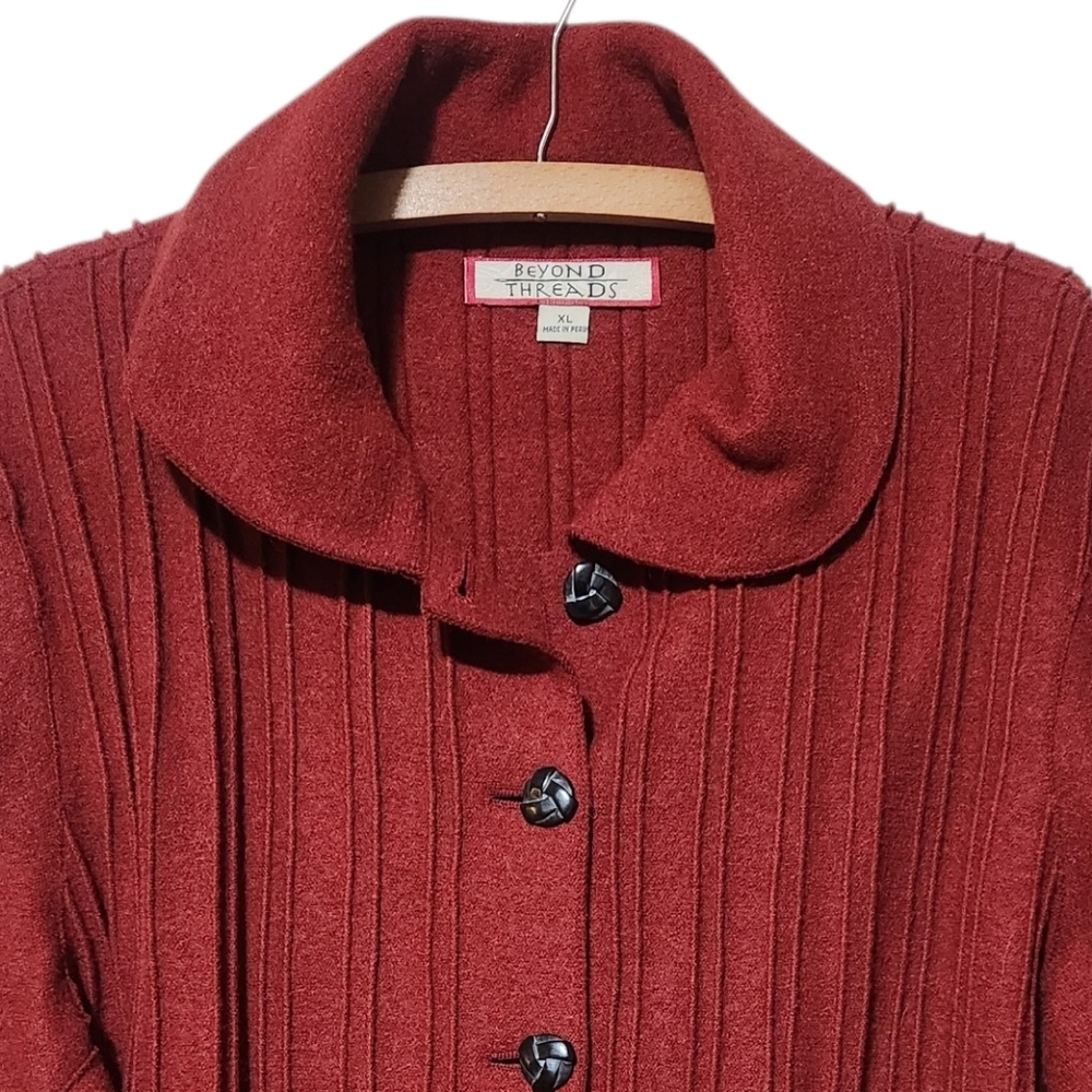 Beyond Threads Alpaca & Wool Sweater Jacket XL - Picture 3 of 10